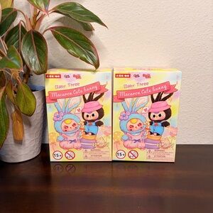 AUTHENTIC Lot 2 Baby Three - Macaron Cute Bunny Plush Pendant Blind Box Bundle